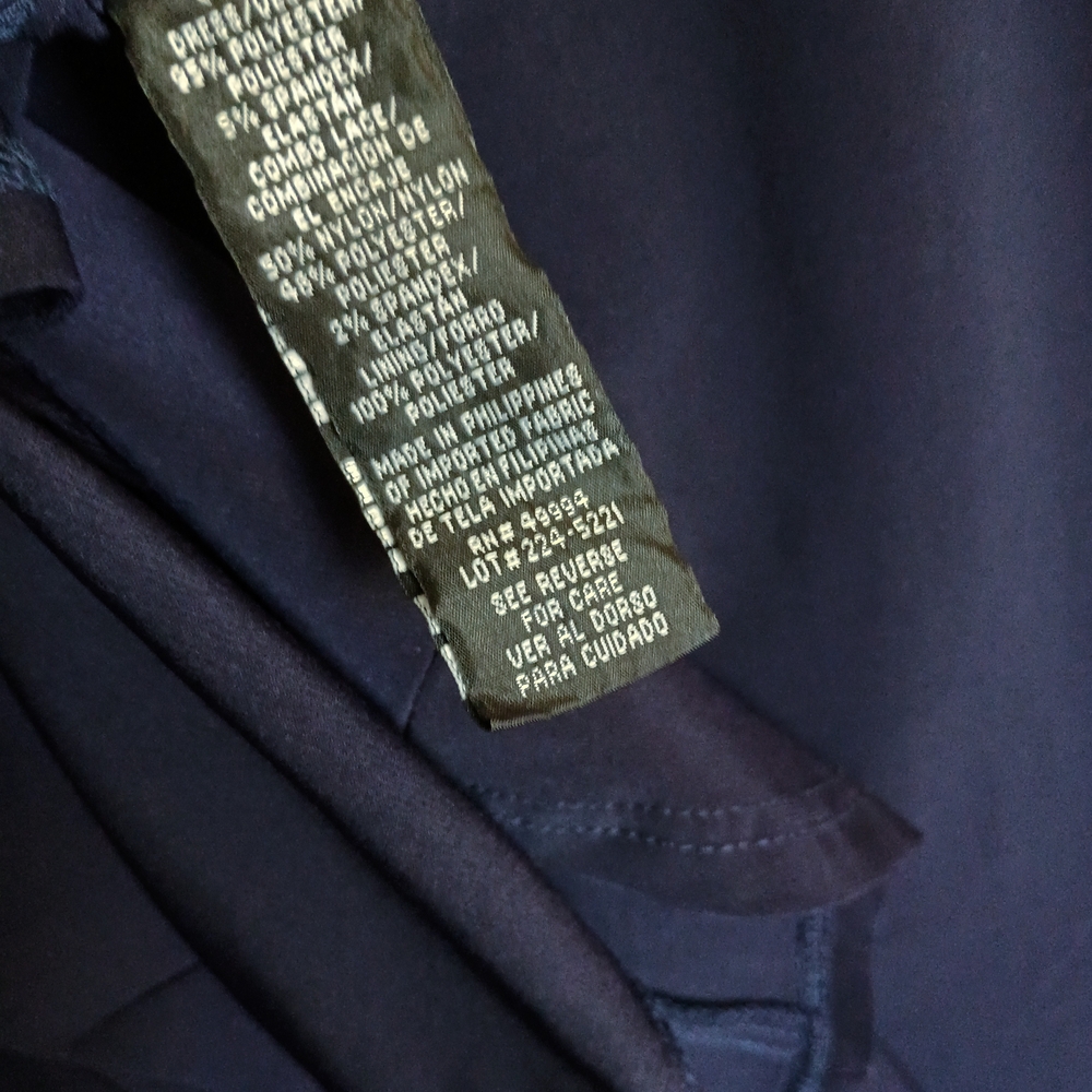 R & M Collection Navy Dress with Lace Detail - Picture 11 of 12